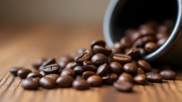 Closeup of the coffee beans