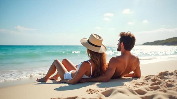 Happy couple at the beach