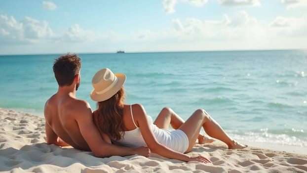 Happy couple at the beach