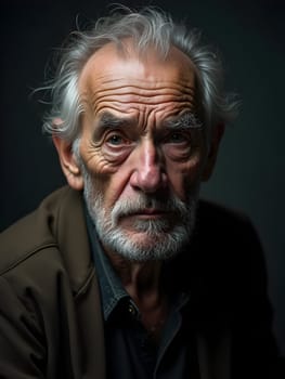 Portrait of the old man with beard