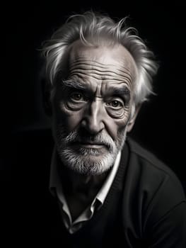 Portrait of the old man with beard