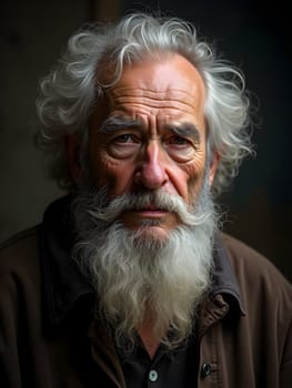 Portrait of the old man with beard