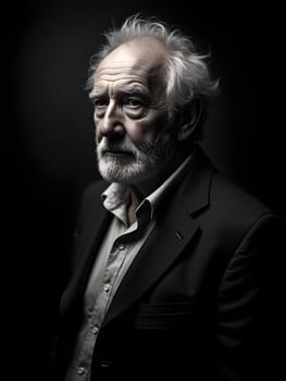 Portrait of the old man with beard