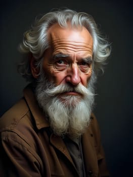 Portrait of the old man with beard