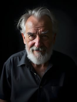Portrait of the old man with beard