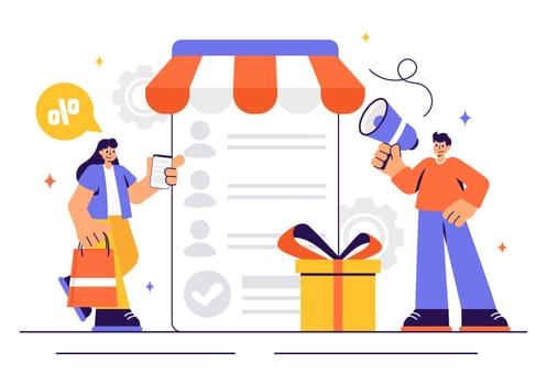 Daily Deals Vector Illustration Showcasing Various Shopping Items with Increasing Discounts to Ideal for Promotions, Sales, and E-Commerce Background