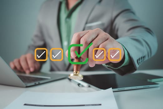 Checklist Steps Quality Selection with Quality Assurance improvement, Quality control, Inspection, QA, QC, Standardization, certification. Compliance to regulations products, service and standards.