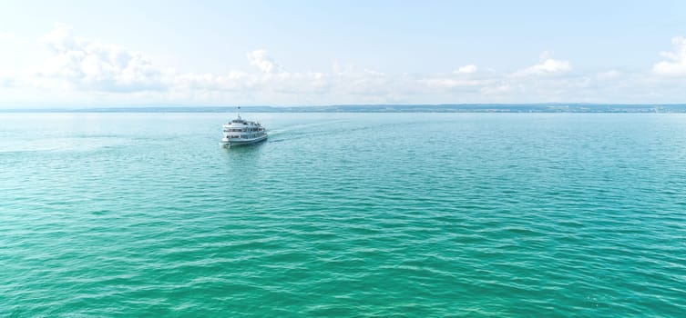 Cruising ship on Lake Constance, Bodensee near Meersburg in Germany