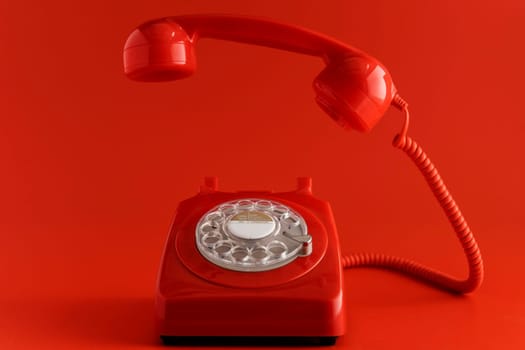 front view vintage telephone. High resolution photo