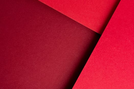 monochromatic still life composition with red paper. High resolution photo