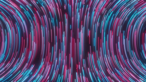Abstract glowing trails. Computer generated 3d render