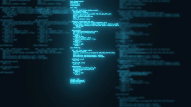 Programming code. Computer generated 3d render
