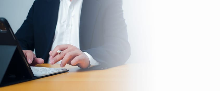 Computer keyboard and internet access icon template. Represents the transmission of business, financial, service information using technology.
