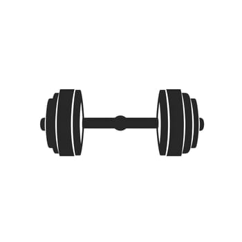 Simple Dumbell weightlifting Gym Lifting Sports Workout Fitness icon logo Symbol