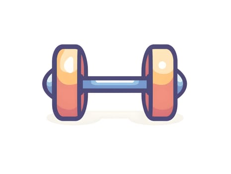 Simple Dumbell weightlifting Gym Lifting Sports Workout Fitness icon logo Symbol