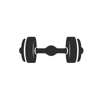 Simple Dumbell weightlifting Gym Lifting Sports Workout Fitness icon logo Symbol