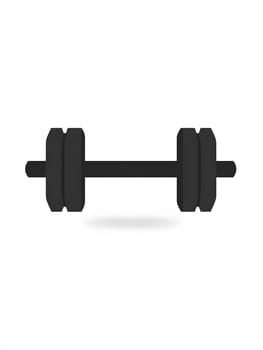 Simple Dumbell weightlifting Gym Lifting Sports Workout Fitness icon logo Symbol