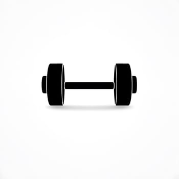Simple Dumbell weightlifting Gym Lifting Sports Workout Fitness icon logo Symbol