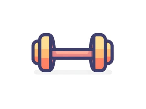 Simple Dumbell weightlifting Gym Lifting Sports Workout Fitness icon logo Symbol