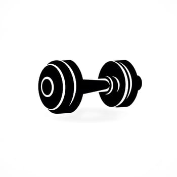 Simple Dumbell weightlifting Gym Lifting Sports Workout Fitness icon logo Symbol