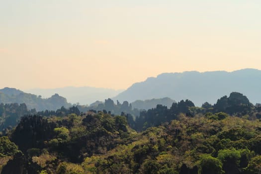 Scenic view from the Limestone Forest Viewpoint on the Thakhek Motobrike Loop, Laos 2023