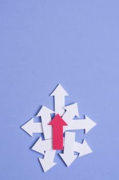 arrows pointing randomly with copy space. High resolution photo
