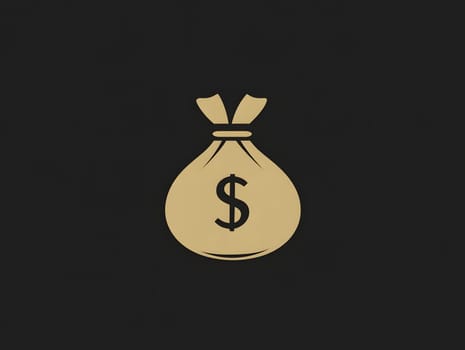 Money Cash Bag.Rich Finance Icon Logo Symbol