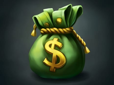 Money Cash Bag.Rich Finance Icon Logo Symbol