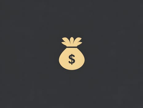Money Cash Bag.Rich Finance Icon Logo Symbol