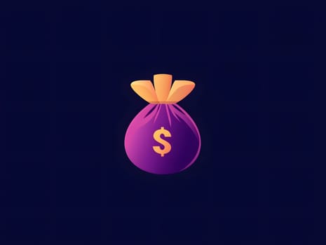 Money Cash Bag.Rich Finance Icon Logo Symbol