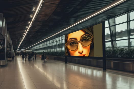billboard option. poster for advertising in free space. Marketing communications concept for promoting or selling an idea and a product. Generative AI
