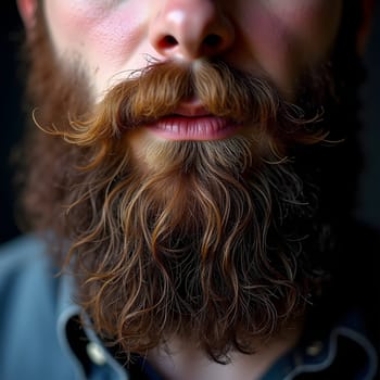 Closeup of the big male beard