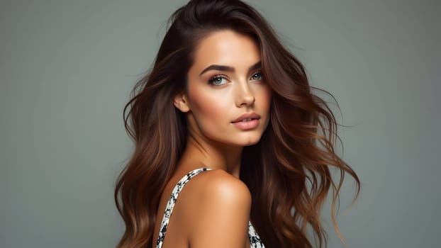 Beautiful woman with long hair