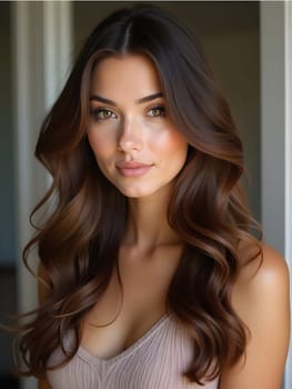 Beautiful woman with long hair