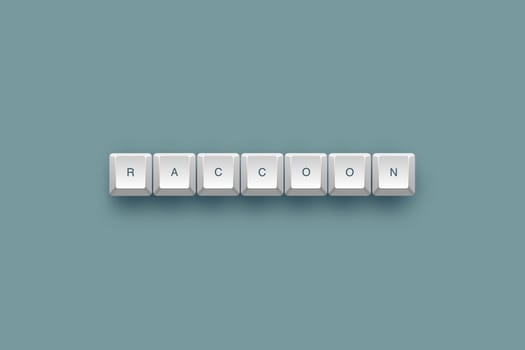 Leopard text on a 3d keyboard button with shadow, 3d Illustration