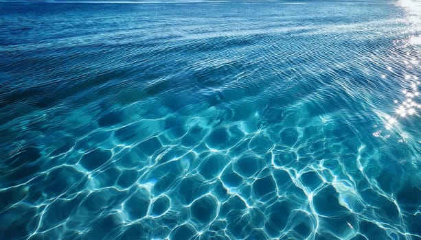 clear blue sea water background, AI generated image