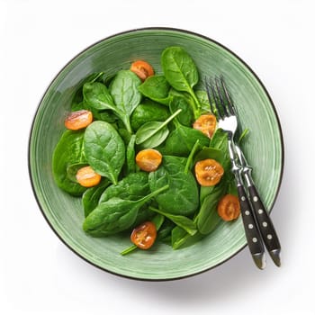 spinachs salad vegetarian food, AI generated image
