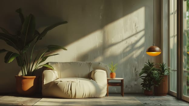 Clean and uncluttered scene with room
