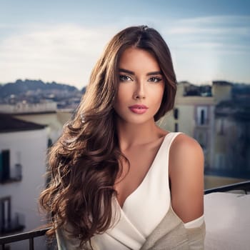 gorgeous female model portrait, AI generated image