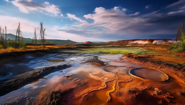 empty wasteland landscape scene, AI generated image