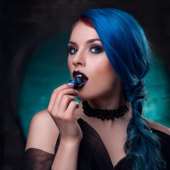 gorgeous young woman , AI generated image