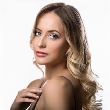 pretty young woman portrait, AI generated image
