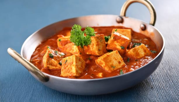 paneer tikka masala indian curry food, AI generated image