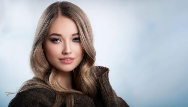 pretty young woman portrait, AI generated image
