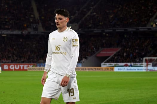 Anthony Caci (FSV Mainz 05) at the match of the 1st FBL: 24-25: 1st FBL: 24-25: 9th Sptg. SC Freiburg - FSV Mainz 05  DFL REGULATIONS PROHIBIT ANY USE OF PHOTOGRAPHS AS IMAGE SEQUENCES AND/OR QUASI-VIDEONann  Photo: Joachim Hahne/johapress