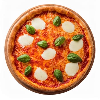 pizza margherita vegetarian food, AI generated image