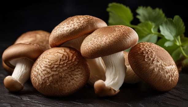 chinese shiitake chinquapin mushrooms, AI generated image