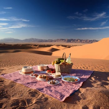 Lush picnic in the desert
