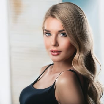 pretty young woman portrait, AI generated image