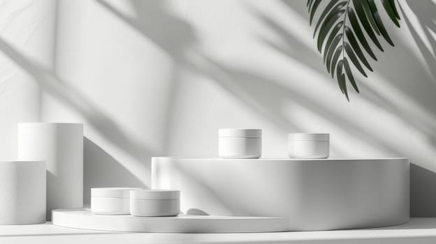 Minimalist product display with copy space for advertising